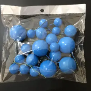 20 pcs Dark blue round mixed sizes faux balls