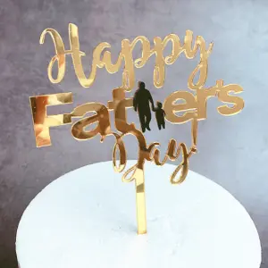 Happy Father's Day father and son double acrylic Cake Topper Decoration