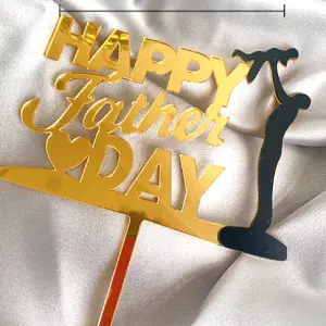 Happy Father's Day father holding son Cake Topper