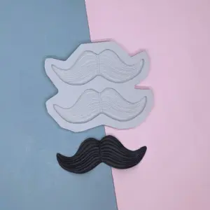 2 cavity Mustache silicone mould