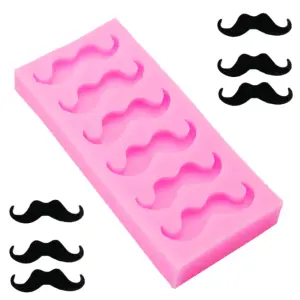 6 cavity Mustache silicone mould