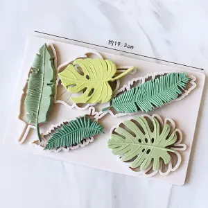 Multi cavity tropical leaf silicone mould