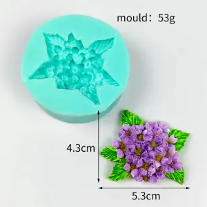 3D Bunch of Flower with leaf silicone Mould