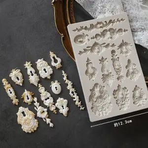 Vintage Inspired Keyhole Silicone Fondant mould