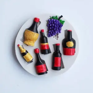 Wine bottle grapes Silicone mould