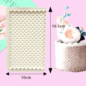 Onlay Scale Mat for Cake Borders Silicone Mould style 6