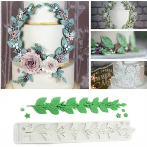 Leaf wreath twine Silicone Mould