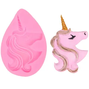 Unicorn face silicone mould