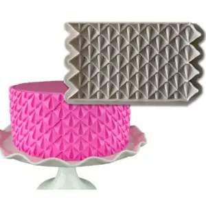 Onlay Lace Mat for Cake Borders Silicone Mould style 4
