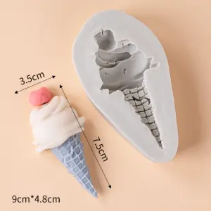 Ice cream cone with cherry Silicone mould