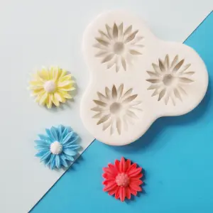 3 cavity Flower silicone Mould
