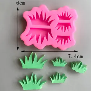 5 cavity Grass silicone Mould