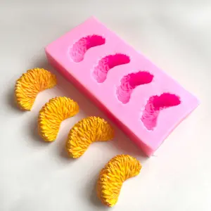 4 cavity Orange fruit Silicone mould