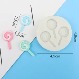 3 cavity lollipop Silicone mould