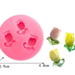 Tulip flower silicone mould