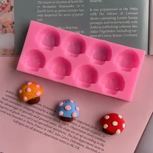 8 cavity mushroom Silicone mould