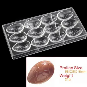 12 Cavity Easter egg Polycarbonate Chocolate Mould