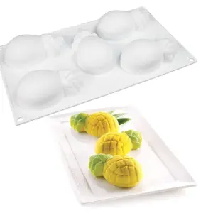5 cavity Pineapple Silicone Mould for mousse,baking,desserts etc