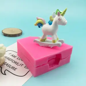 3D Unicorn Rocking horse toy silicone mould