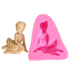 3D Cute Ballerina Girl Silicone Mould