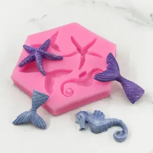 3D Sea theme Mermaid Tail silicone mould