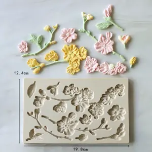 Peony Camellia Lily of The Orchid Daffodil Plum Fondant silicone mould