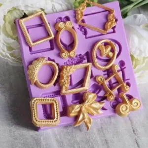 Vintage Small multiple cavity frame silicone Mould