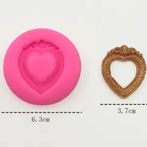 Heart shaped frame silicone mould