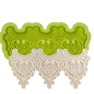 Classic European Enhanced lace press boarder silicone Mould