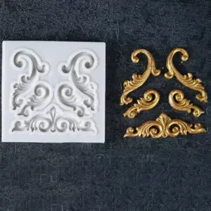 Baroque Embossed Cake Frame Silicone mould
