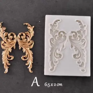 Relief Antique Vintage Border Scrolls Art Nouvo Floral European silicone mould