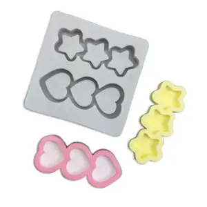 Triple heart Triple star silicone mould