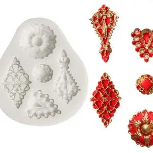 Mini jewel brooch silicone mould