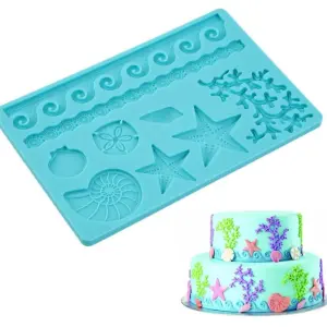 Seaweed Seashell Coral Starfish Silicone mould