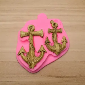 2 Cavity Large Ship anchor silicone mould