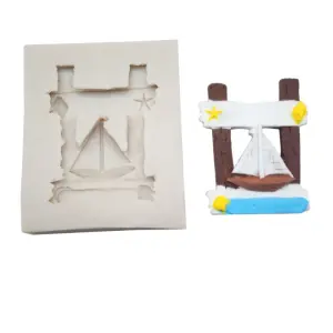 Sailing boat theme silicone mould