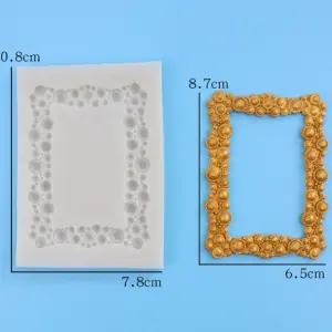 Large Rectangle beaded frame silicone mould
