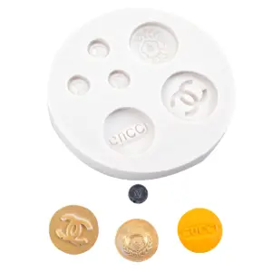 Channel Brand Logo Button Shape Silicone mould