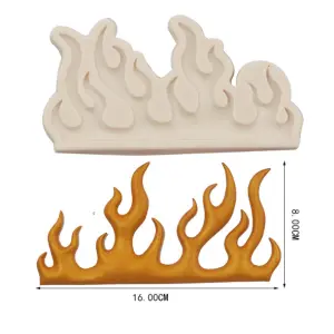 Fire theme Border silicone mould