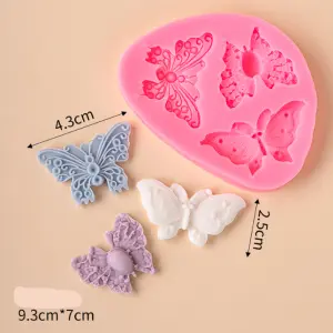 3 Cavity Butterfly Design Silicone Mould
