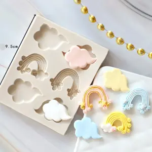 6 Cavity Rainbow and cloud Silicone mould