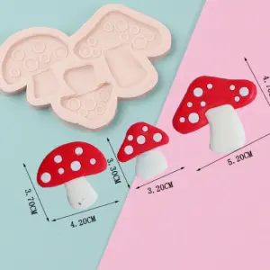 3 Cavity Mushroom Silicone Mould
