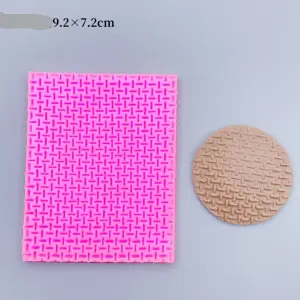 Grid Woven texture mat silicone Mould