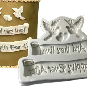 2 Birds Happily Ever After love theme Silicone mould