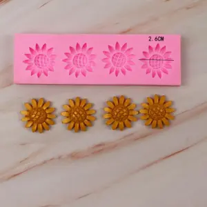 4 Cavity flower silicone mould style 4