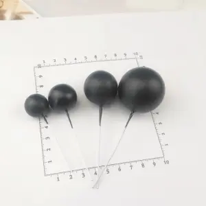 4 pcs Matt Black faux balls set