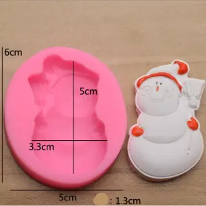 Christmas Cute Snowman silicone mould style 2