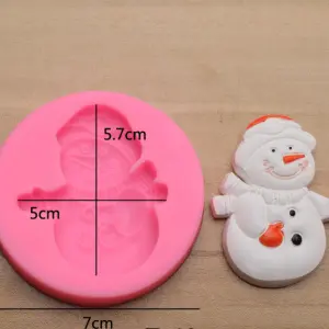 Christmas Cute Snowman silicone mould - Small