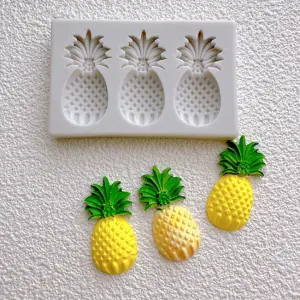 3 cavity Pineapple Silicone mould