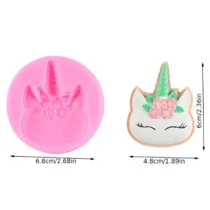 Unicorn Face silicone mould Style 4
